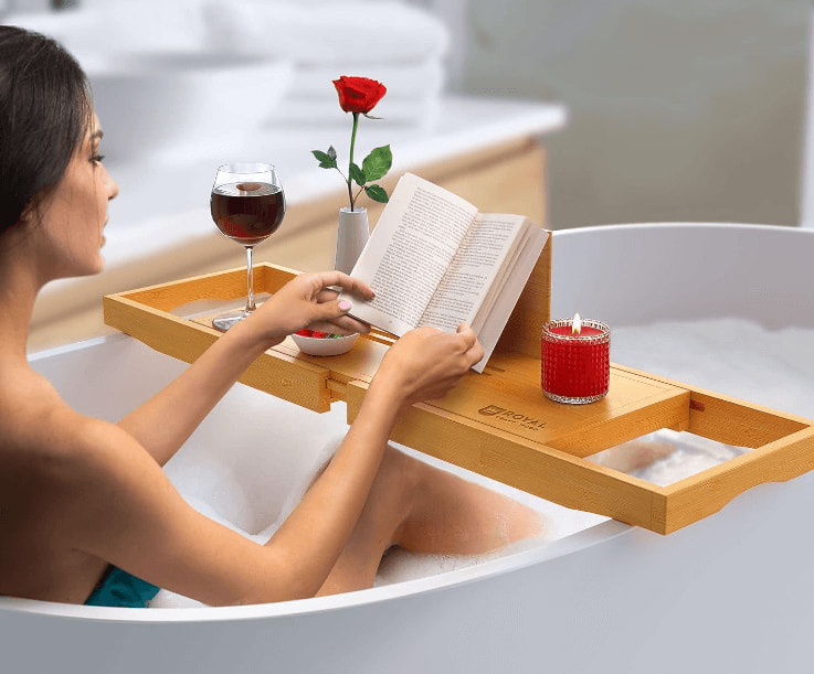 Cool Things For Your Room—Bathroom with bath caddy