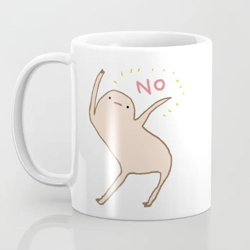 Funny Coffee Mugs-Honest Blob Says No Coffee Mug
