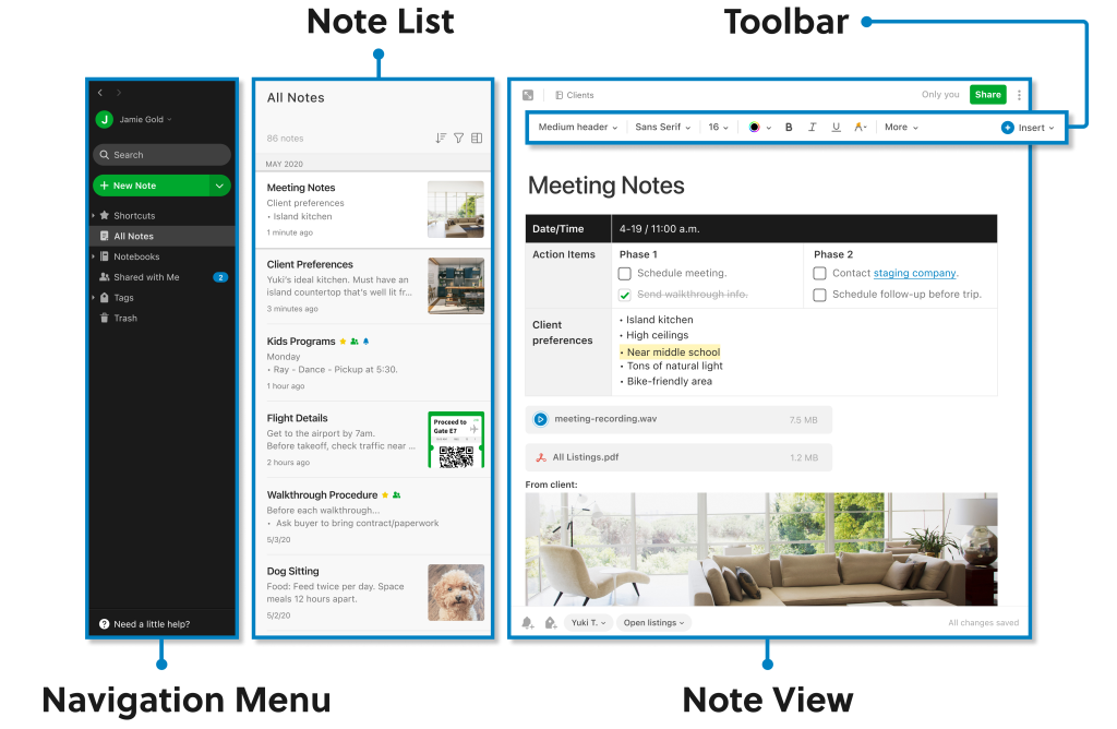 Best Note Taking Apps for iPad-Evernote
